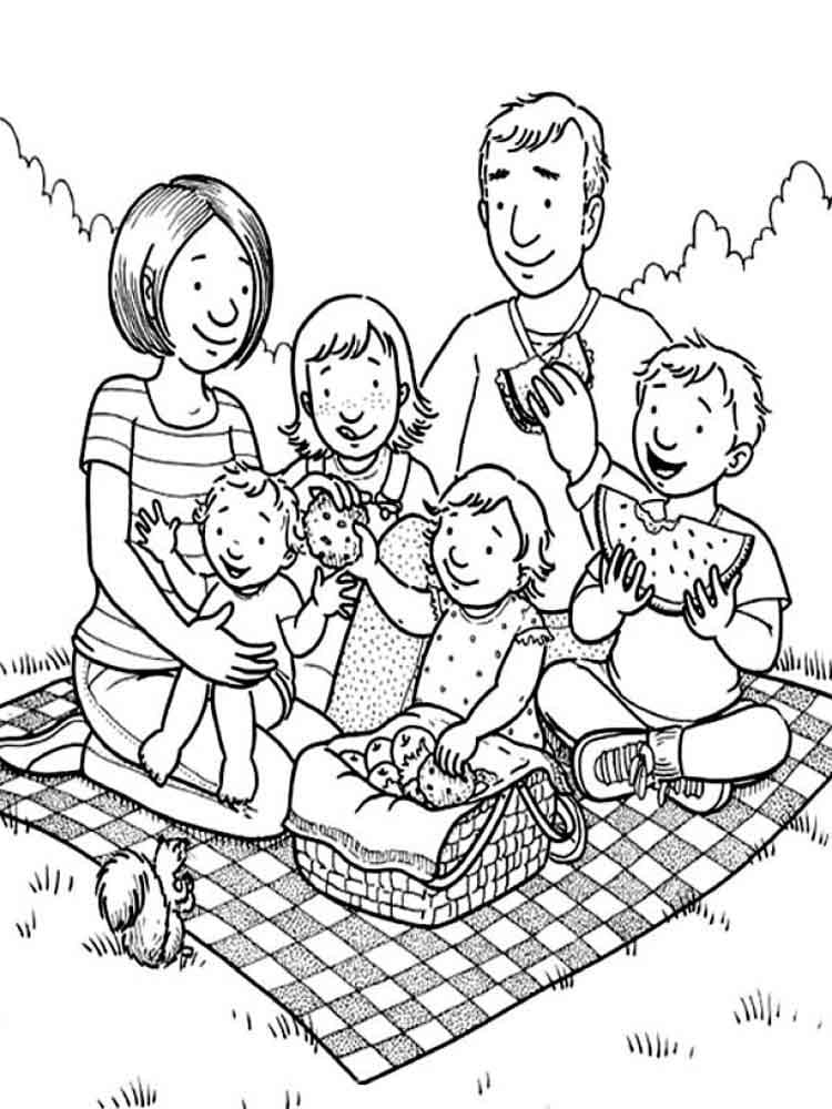 Dibujos de Familia para colorear - 100 imágenes para imprimir gratis