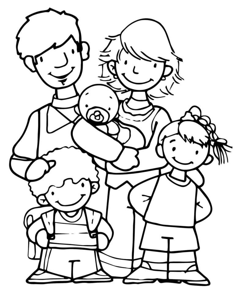 Family Coloring Pages 100 Pictures Free Printable