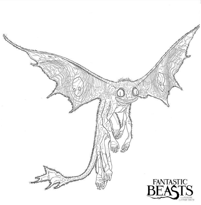 Fantastic Beasts and Where to Find Them Coloring Pages | 60 Pictures Free Printable