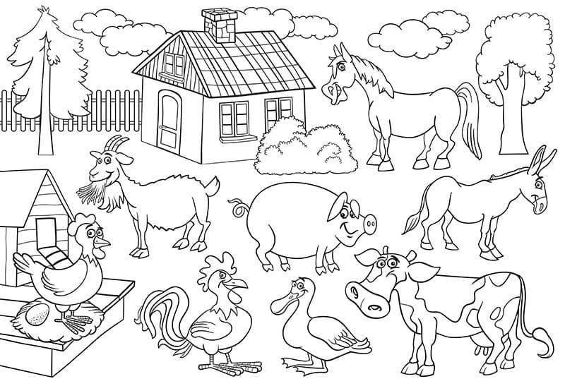 Farm Coloring Pages | 100 Pictures Free Printable