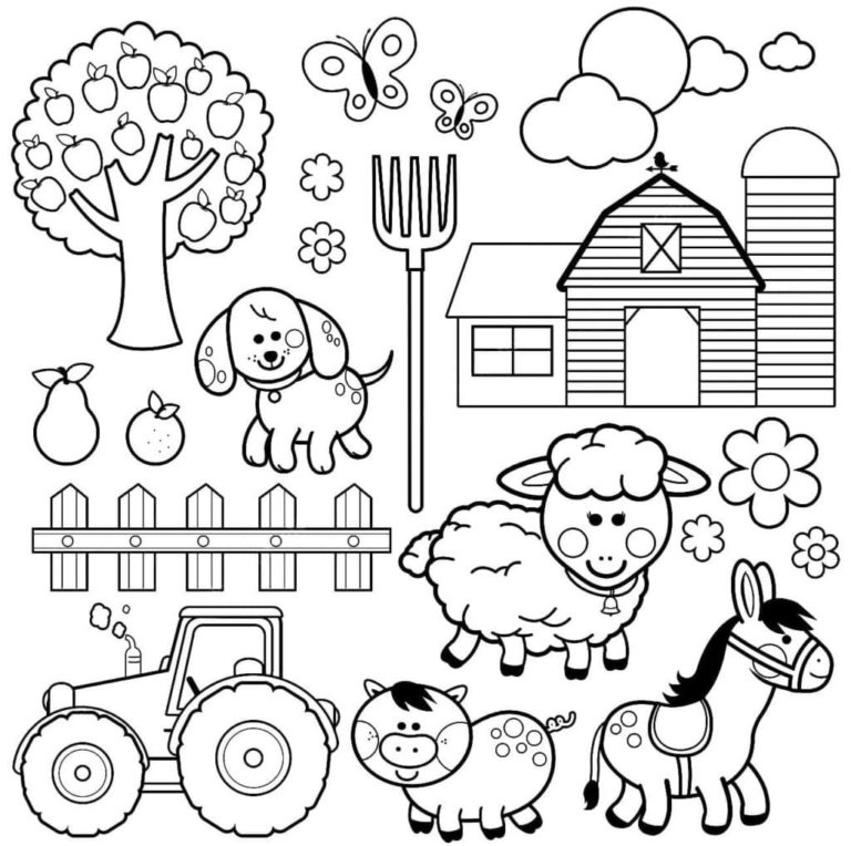 Farm Coloring Pages | 100 Pictures Free Printable