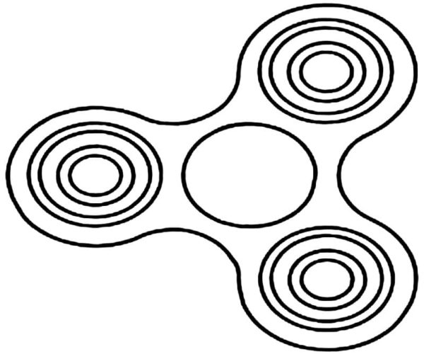 Fidgets Colour In Fidget Spinner Coloring Pages