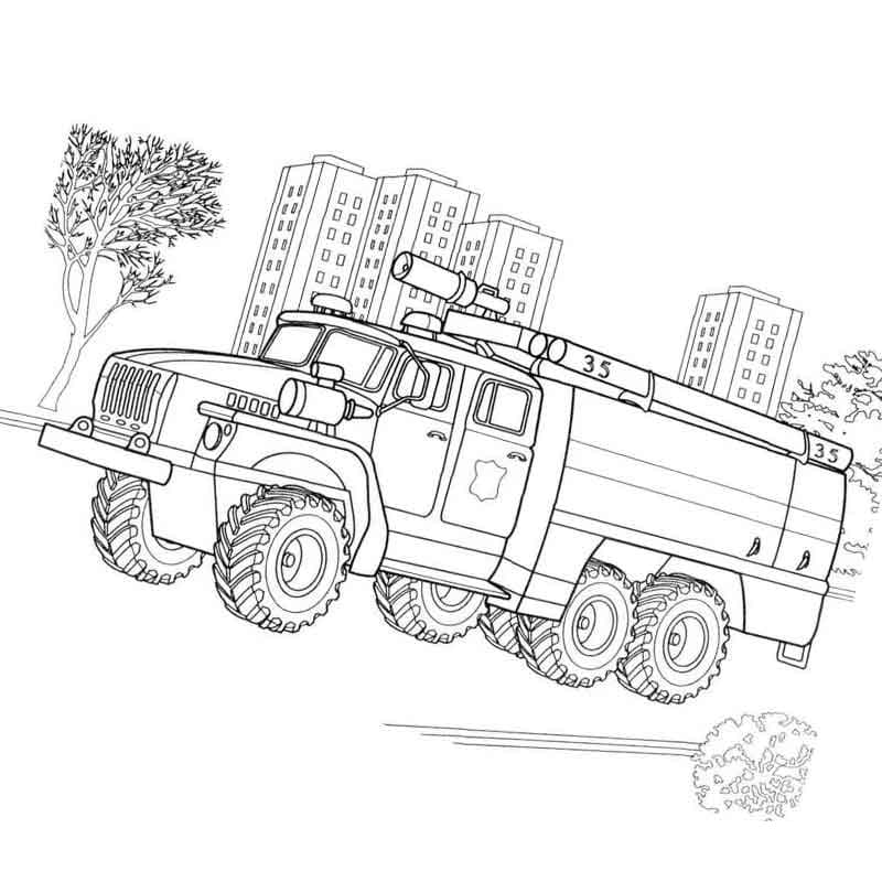 Fire Truck Coloring Pages | 100 Pictures Free Printable