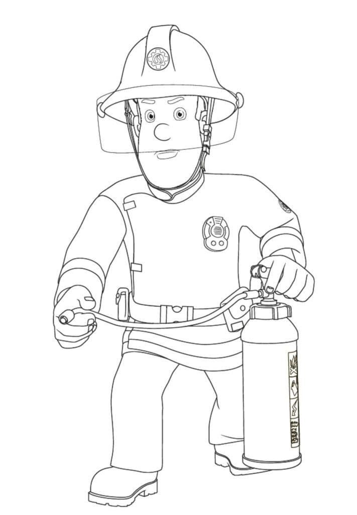 Disegni di Sam il Pompiere da Colorare