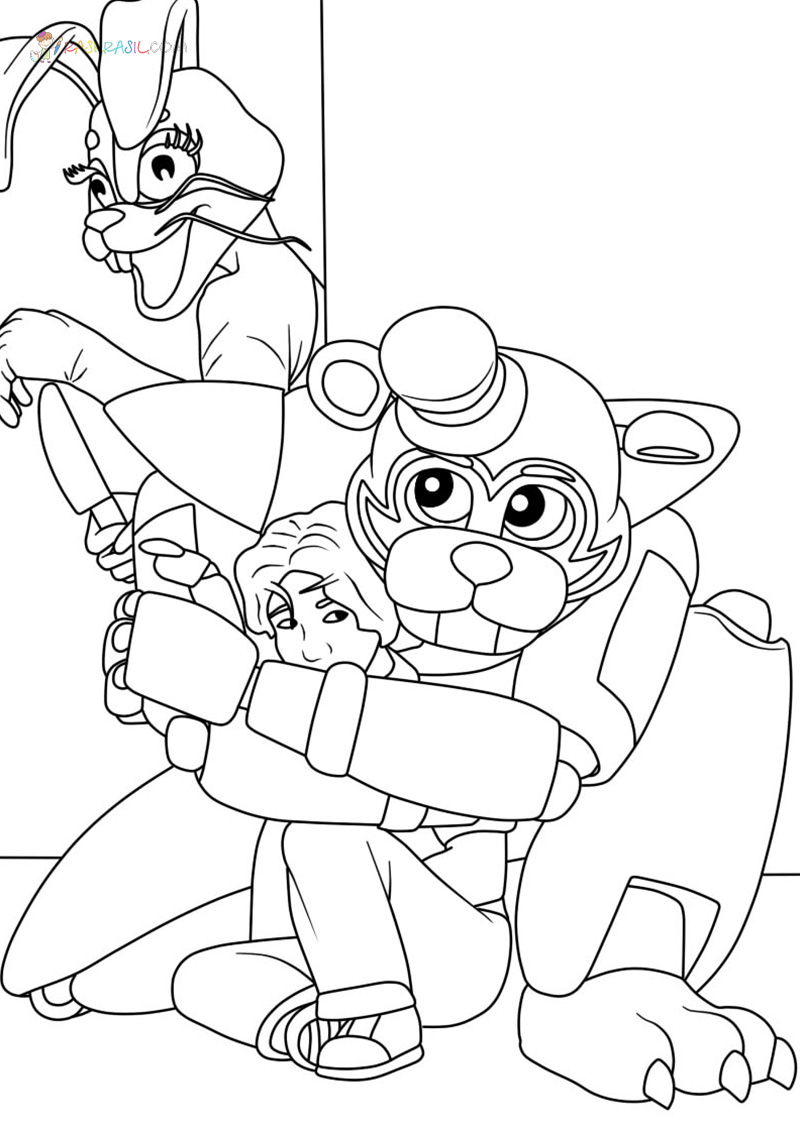 Plushtrap FNAF Coloring Page  Fnaf coloring pages, Monster coloring pages,  Coloring pages