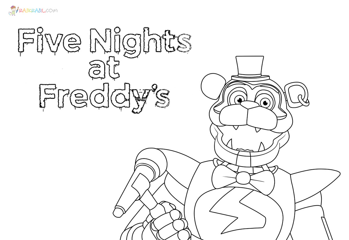 Desenhos e Imagens Cinco Noites no Freddy para Colorir e Imprimir