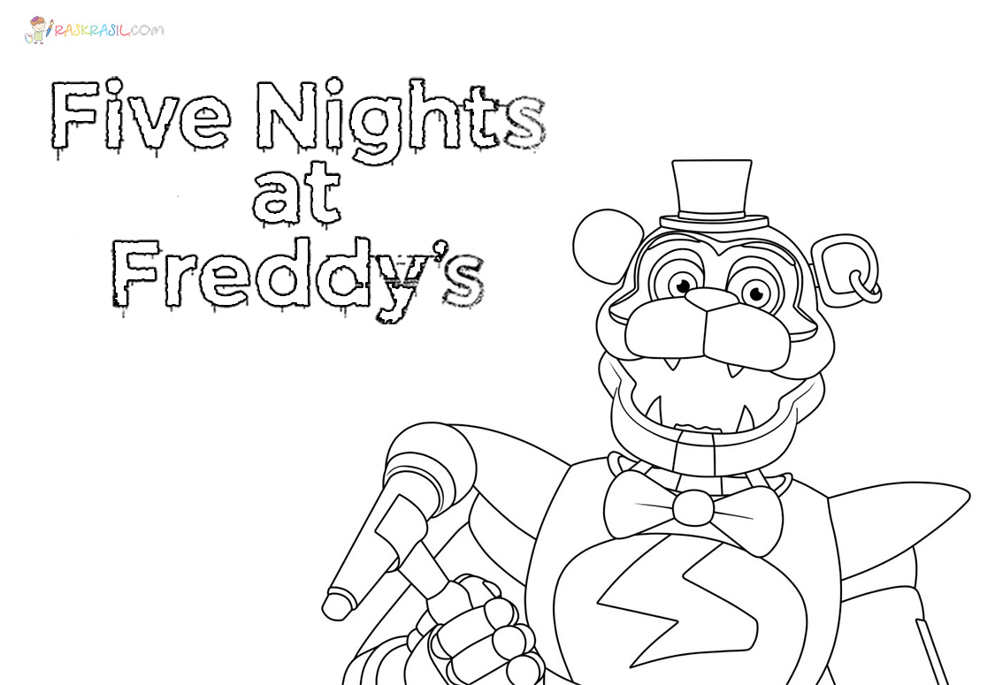 Five Nights At Freddy's Printable Coloring Pages