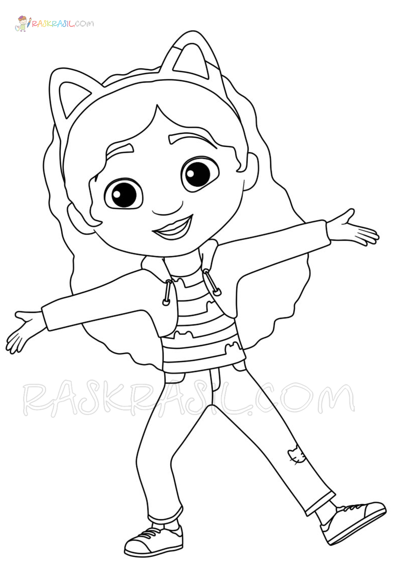 Gabby's Dollhouse Coloring Pages   New Pictures Free Printable