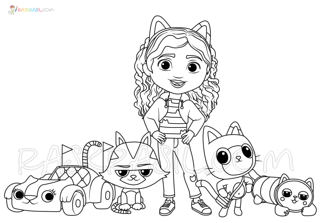 Printables Gabby's Dollhouse Coloring Pages