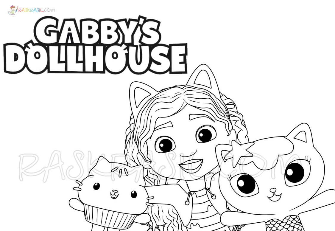 Ausmalbilder Gabby's Dollhouse | Malvorlagen zum Ausdrucken