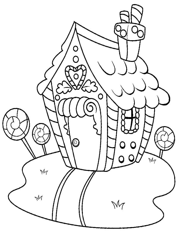 Desenhos de Casa de pão de mel para colorir - 100 imagens para imprimir