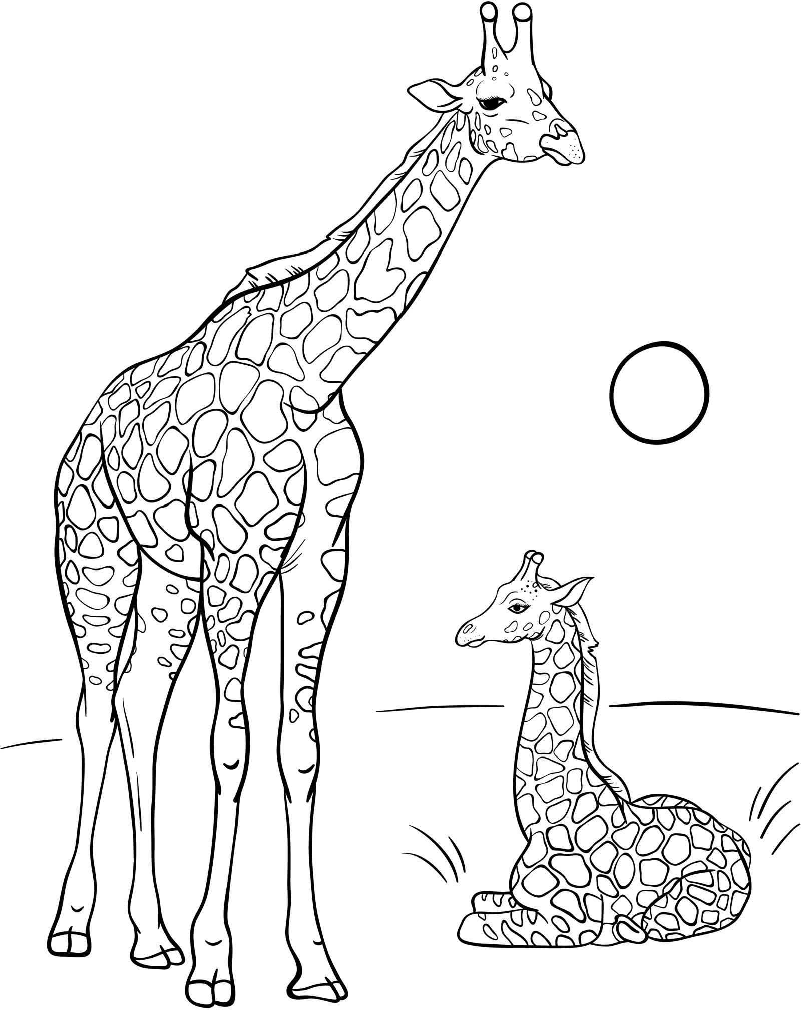 Disegni di Giraffe da colorare - 100 immagini per la stampa gratuita