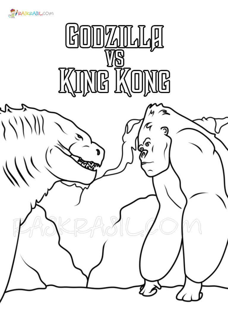 Godzilla Vs Kong Coloring Pages | New Picrtures Free Printable