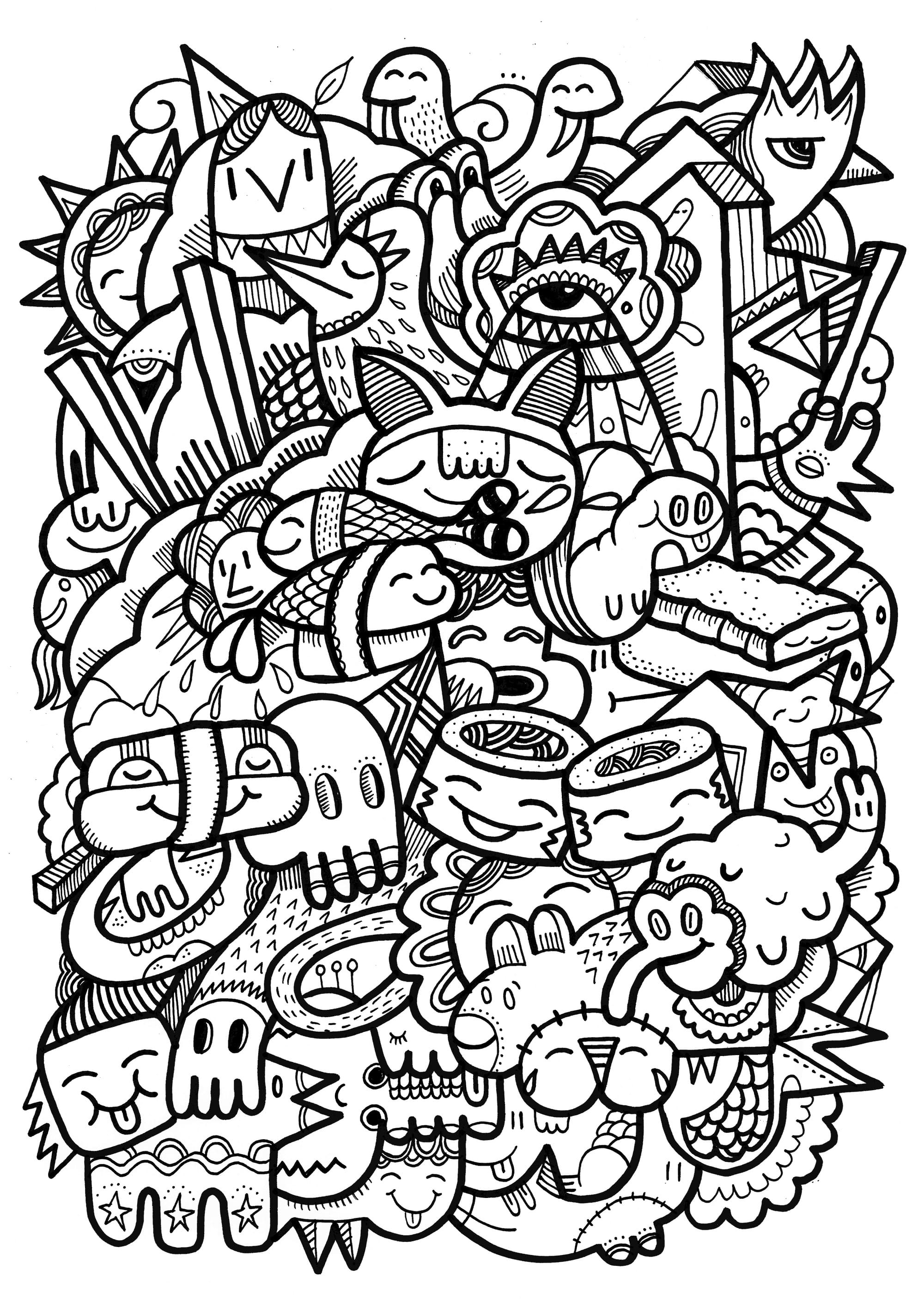42 Amazing Street Art Graffiti Coloring Pages For Adults , 100% Free ...