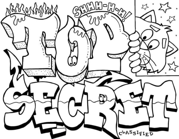 Graffiti Coloring Pages | 100 Pictures Free Printable