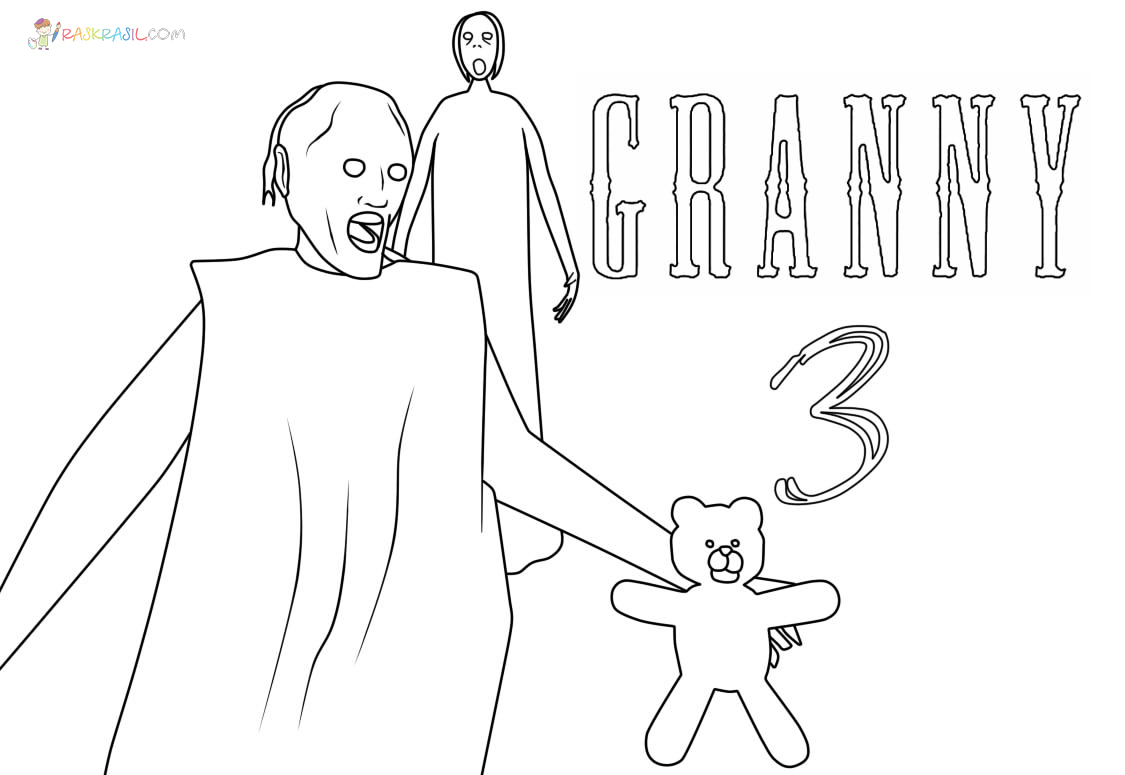 Coloriage Granny - Nouvelles pages à colorier du jeu à imprimer gratuits