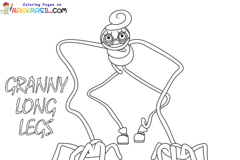 Coloriage Granny et Grandpa Long Legs Poppy Playtime à imprimer
