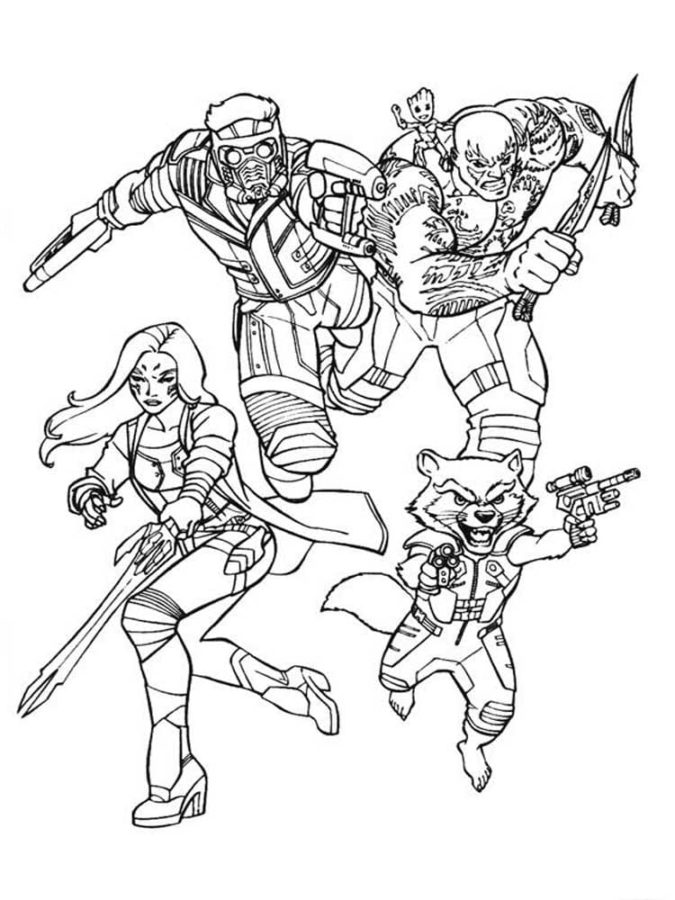 Guardians of the Galaxy Coloring Pages | 110 Pictures Free Printable