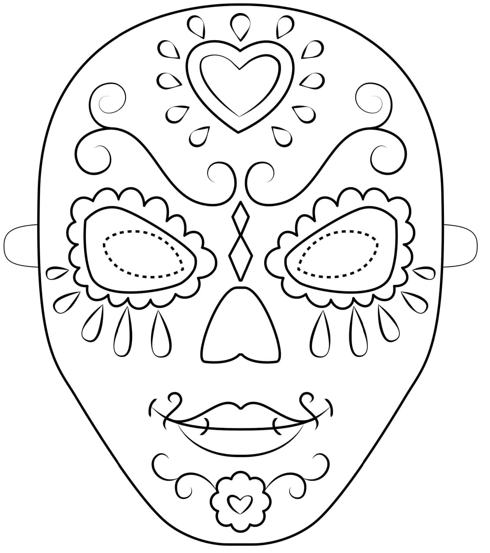 Dibujos de Máscaras de Halloween para Colorear