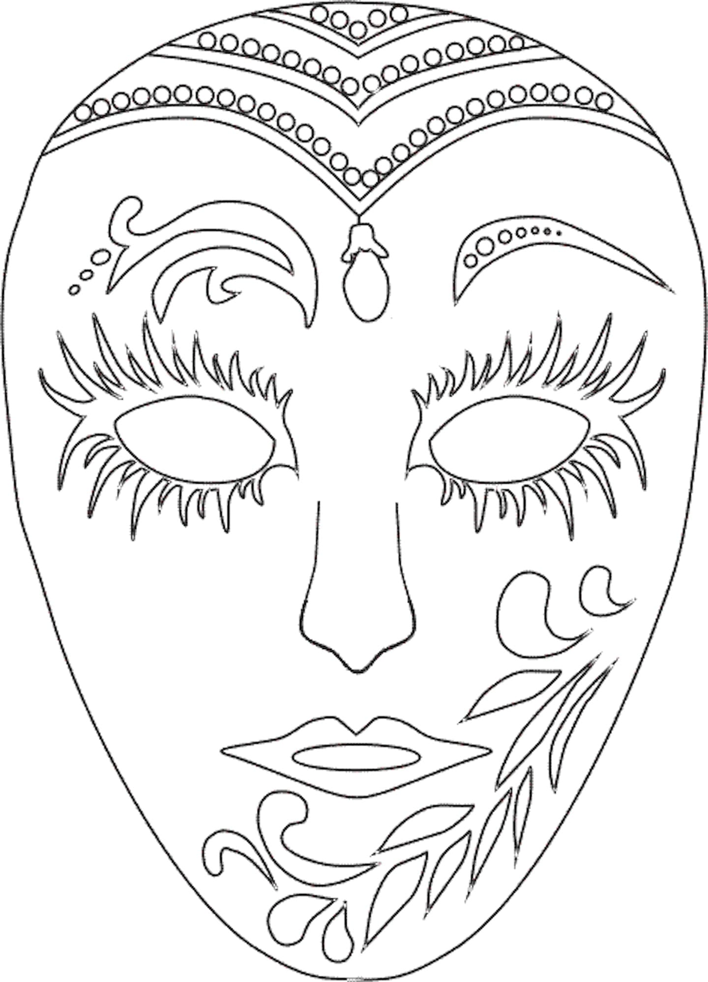 Halloween Masks Coloring Pages