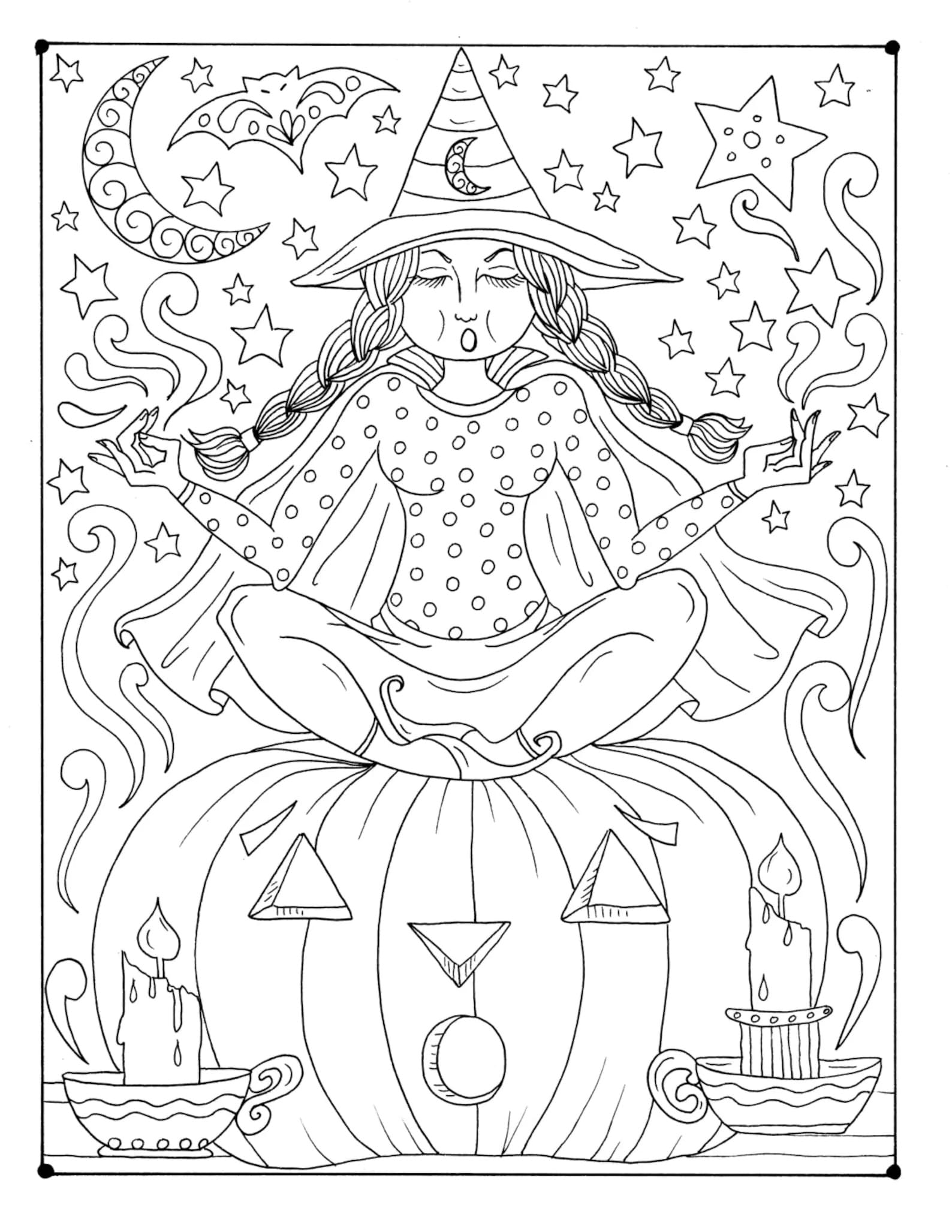 Halloween Coloring Pages for Adults | 100 Pictures Free Printable