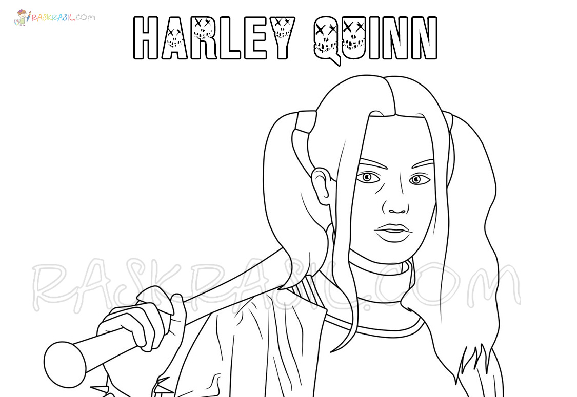 Ausmalbilder Harley Quinn | Kostenlos drucken, die besten Bilder