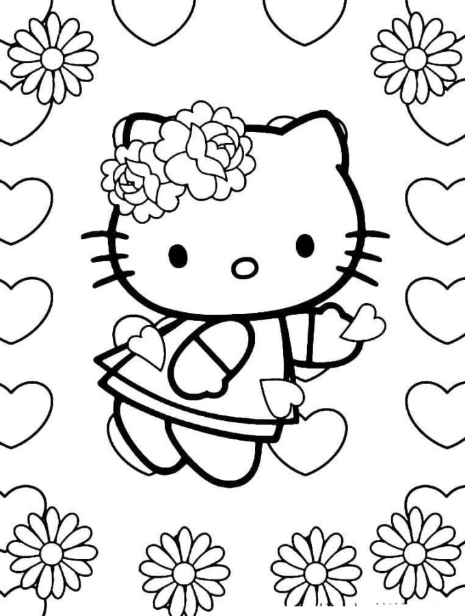 free printable hello kitty coloring pages for kids - free printable ...