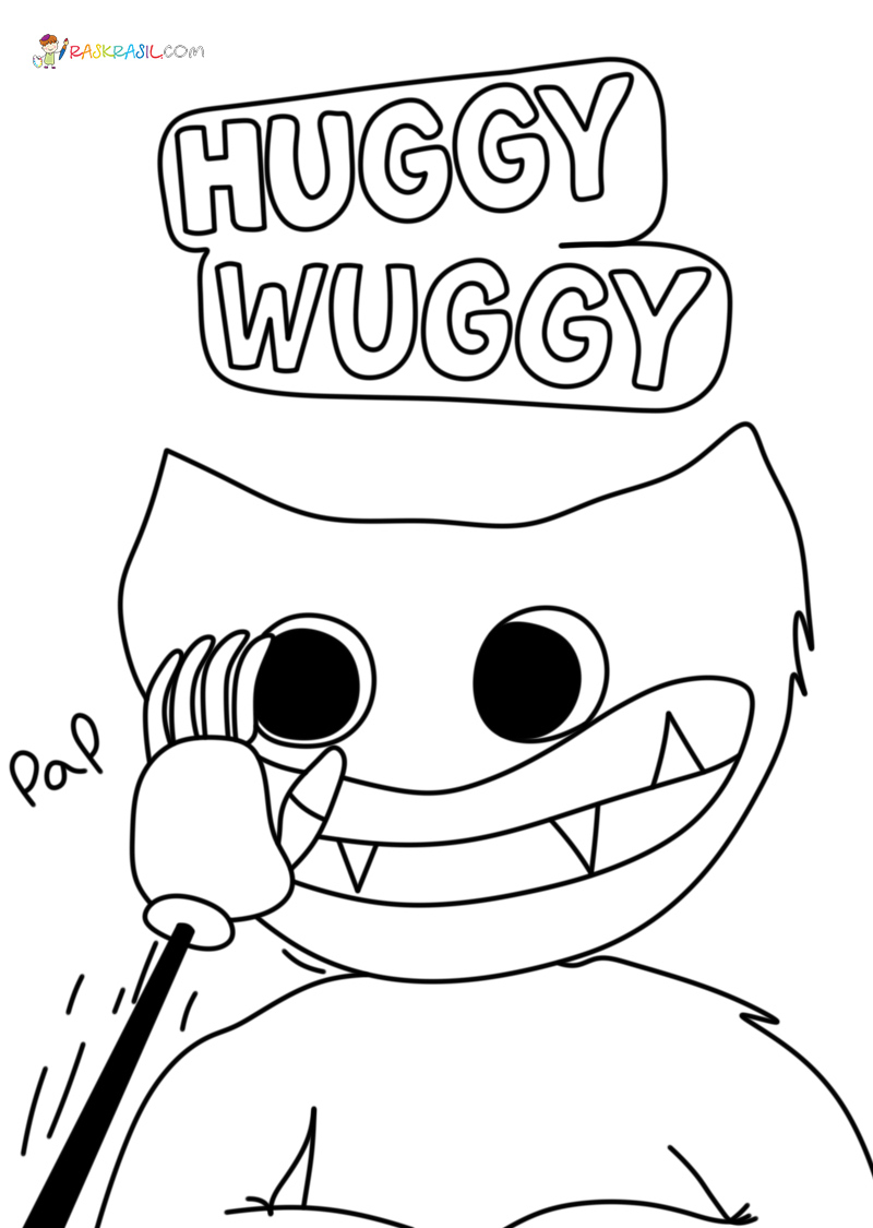 Huggy Wuggy Kleurplaat