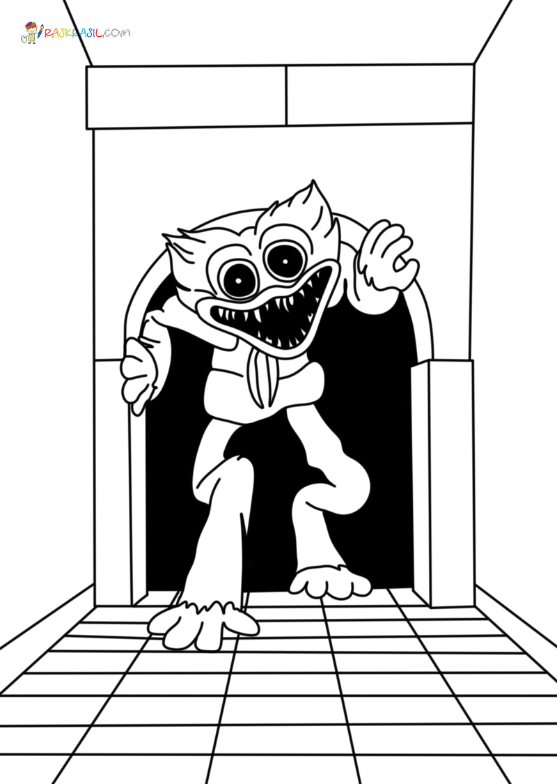 Huggy Wuggy Coloring Pages