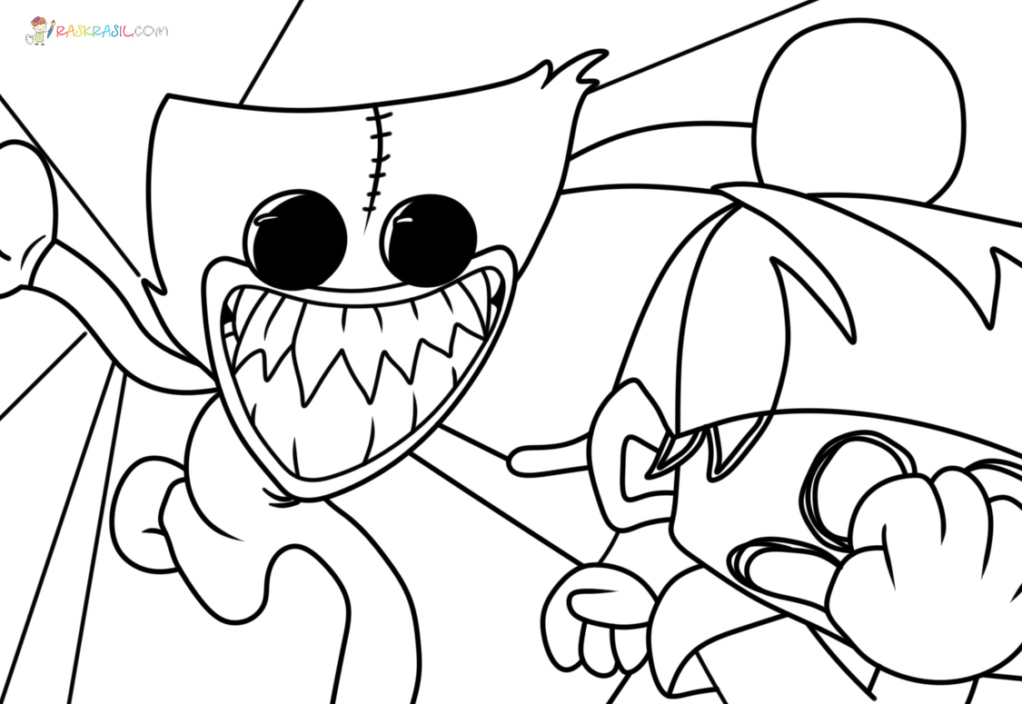 Huggy Wuggy Coloring Pages