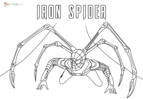 Iron Spiderman Coloring Pages