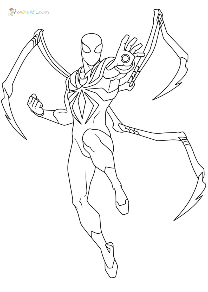 Iron Spiderman Coloring Pages