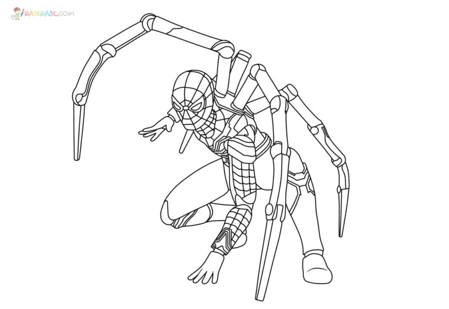 Desenhos de Homem Aranha de Ferro para Colorir