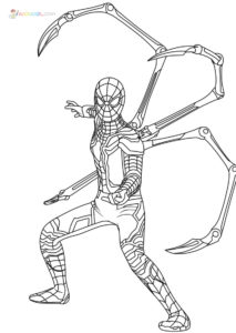 Iron Spiderman Coloring Pages