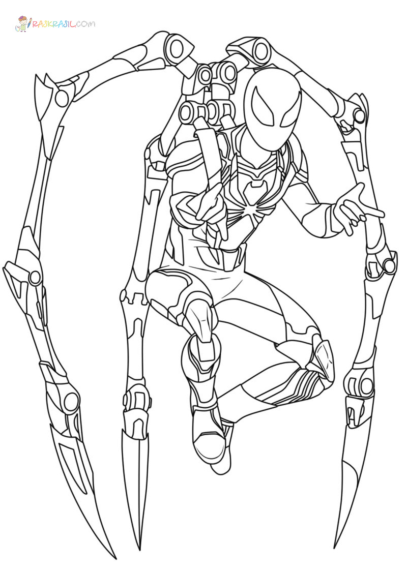 Iron Spiderman Coloring Pages   New Pictures Free Printable