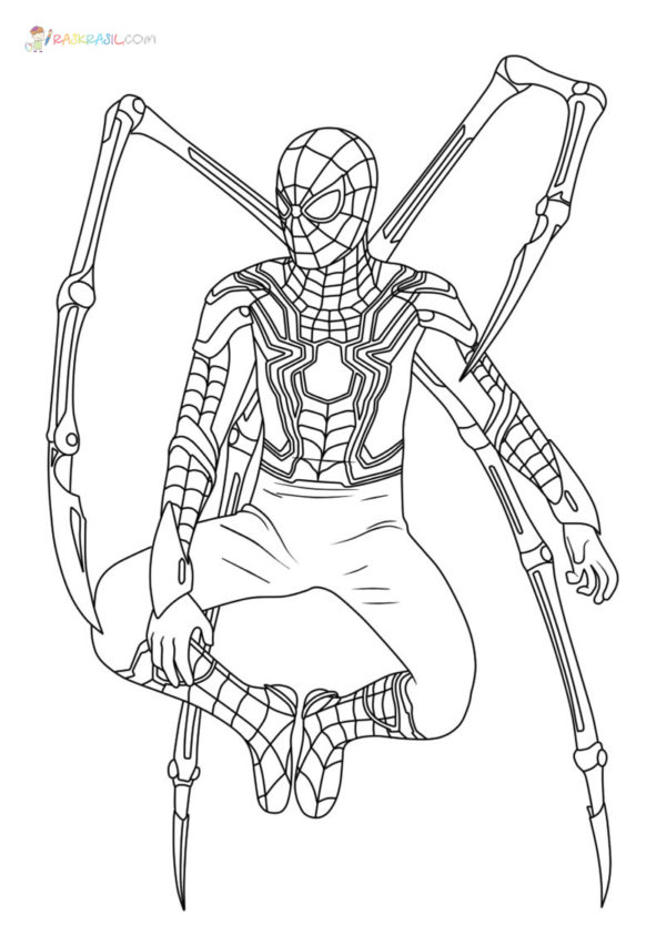 Desenhos de Homem Aranha de Ferro para Colorir