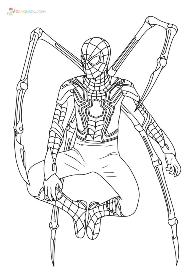Iron Spiderman Coloring Pages