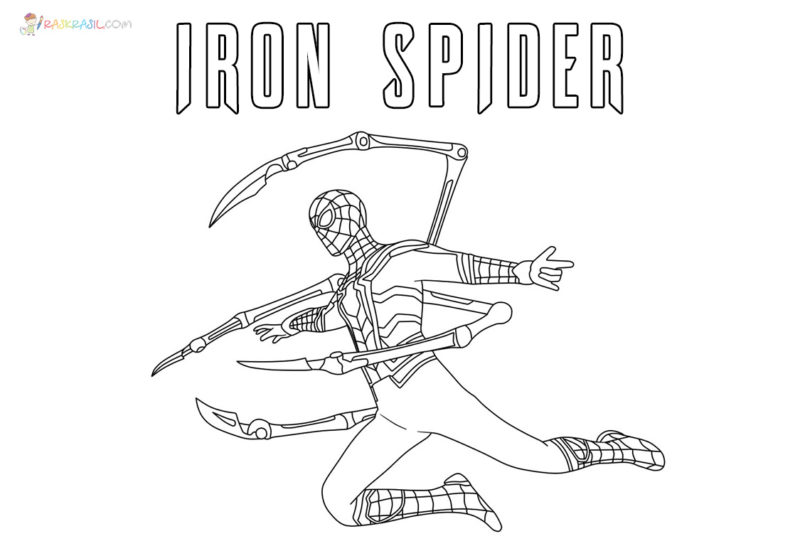 Iron Spiderman Coloring Pages