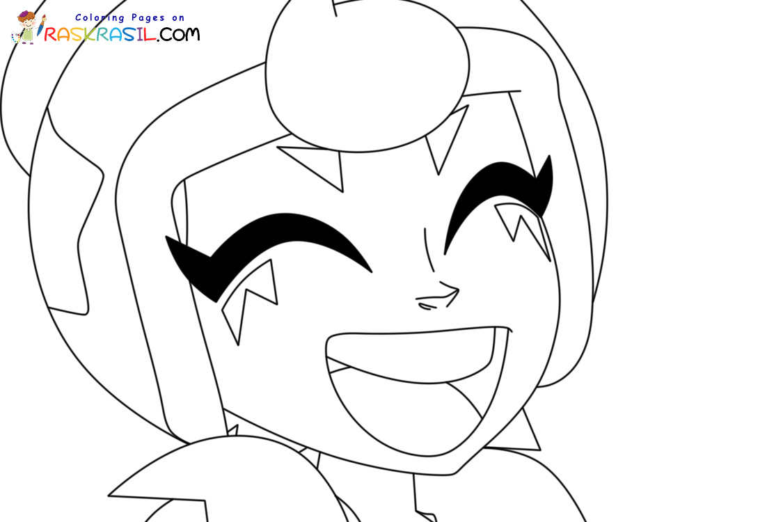 Janet Brawl Stars Coloring Pages