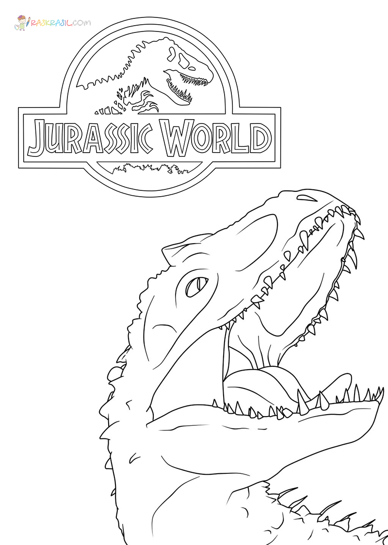 Kolorowanki Jurassic World | Darmowe Malowanki do wydruku