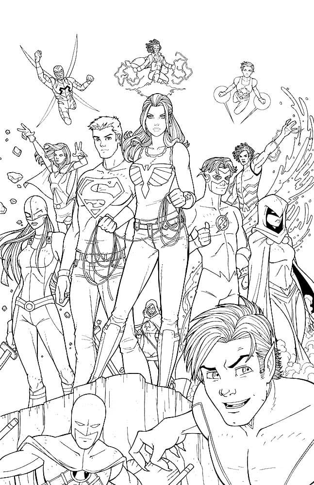 Disegni di Justice League da colorare - 110 immagini da stampare