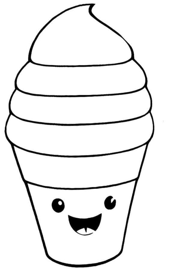 Desenhos de Comida Kawaii para Colorir