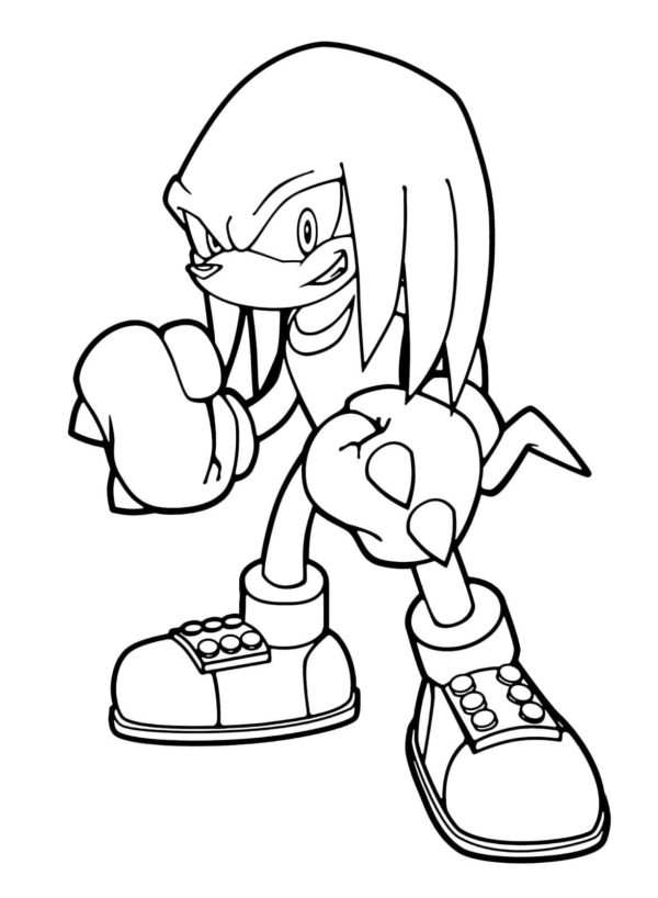 Desenhos de Knuckles the Echidna para Colorir