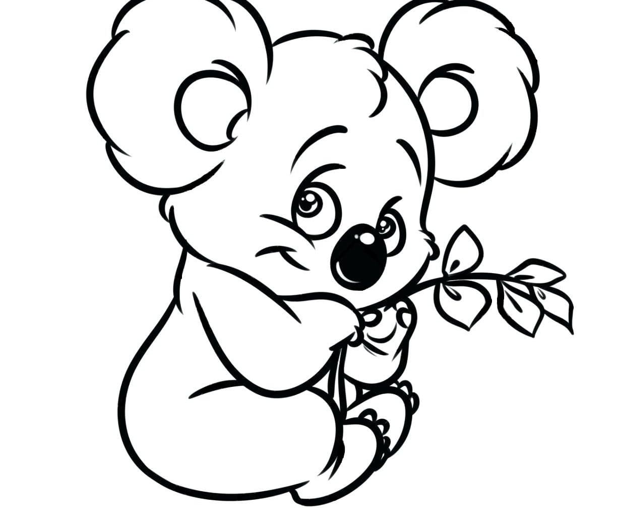 Imagini De Colorat Cu Ursi Koala Coloring To Print