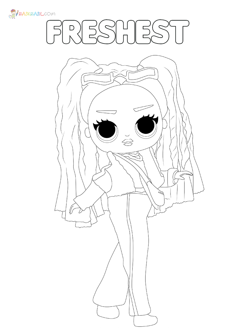 Desenhos para colorir de bonecas OMG Fashion LOL OMG - folhas