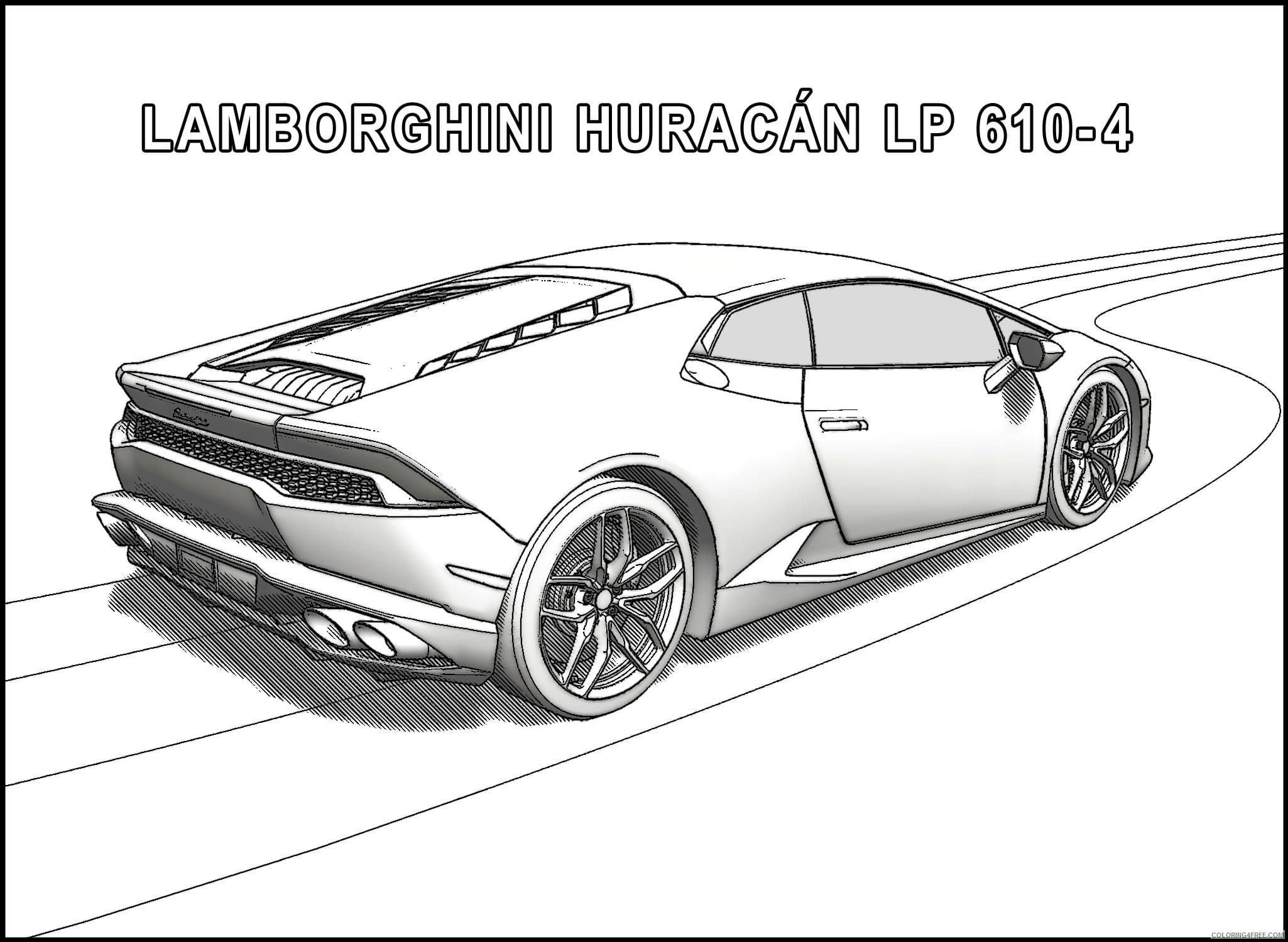 Coloriage Lamborghini à imprimer