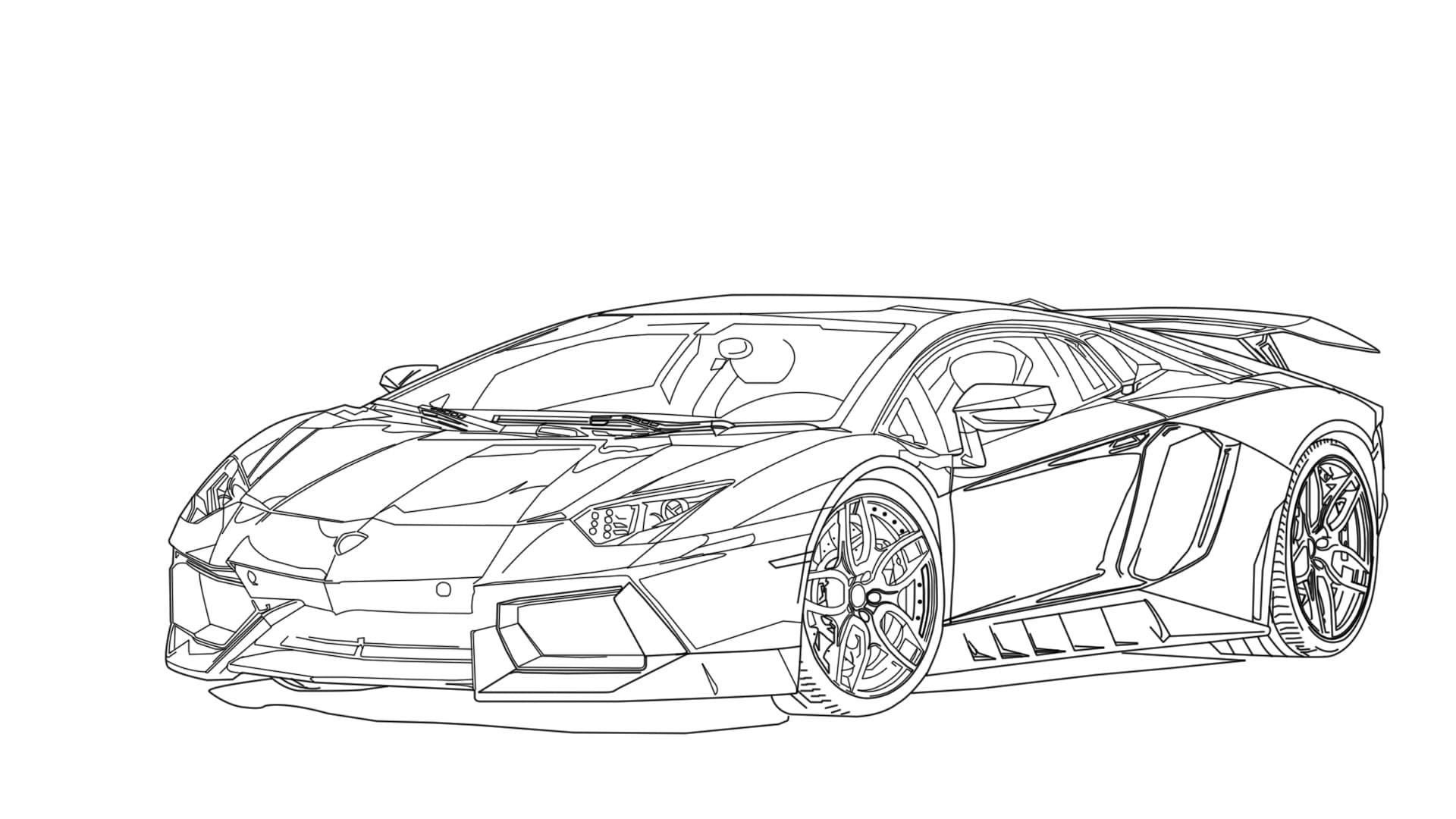 Kolorowanki Lamborghini | Darmowe Malowanki do wydruku