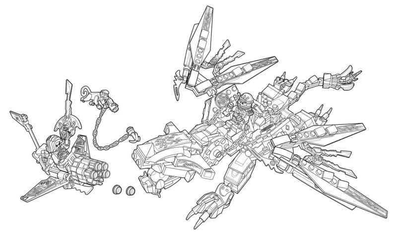 Lego Ninjago Dragon Coloring Pages