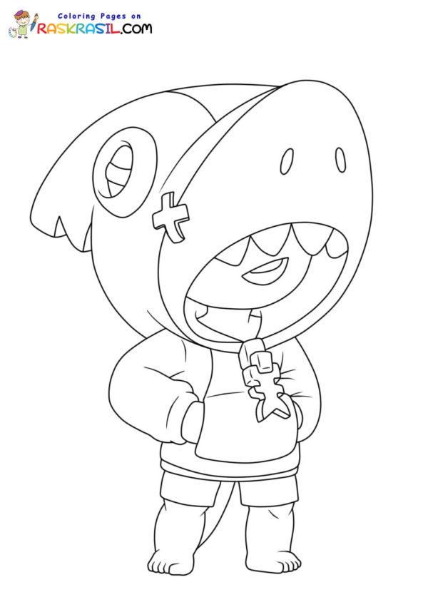 Ausmalbilder Leon Brawl Stars | Kostenlos Malvorlagen zum Ausdrucken