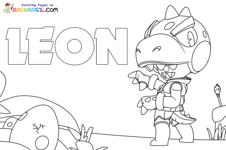Coloriage Leon Brawl Stars à imprimer